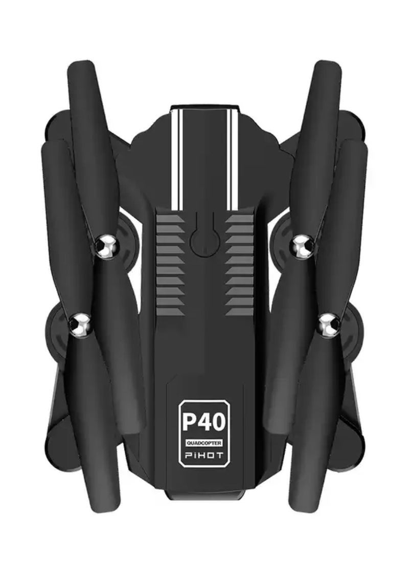 ELTRAZONE - Portable Mini Drone with Remote Control – Multifunctional P40 RC Drone for Adults, Adjustable, App-Controlled, HD Camera, Foldable, Includes Carrying Case – Black - Image 1