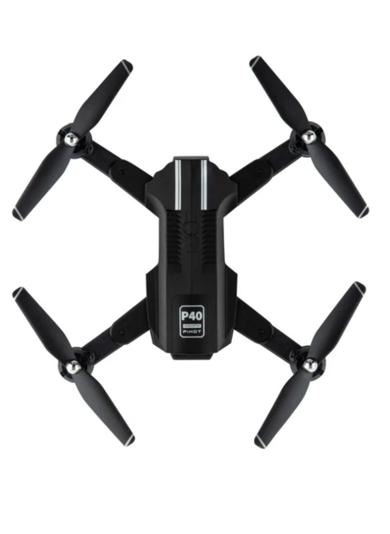 ELTRAZONE - Portable Mini Drone with Remote Control – Multifunctional P40 RC Drone for Adults, Adjustable, App-Controlled, HD Camera, Foldable, Includes Carrying Case – Black - Image 1