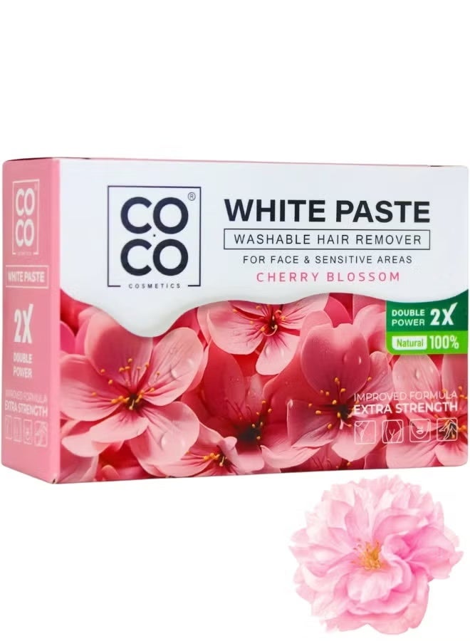 Coco Wax - Washable Hair Remover, White Paste, 100% Natural, Enhanced Formula with 2x Extra Strength - For Face & Sensitive Areas - Image 2