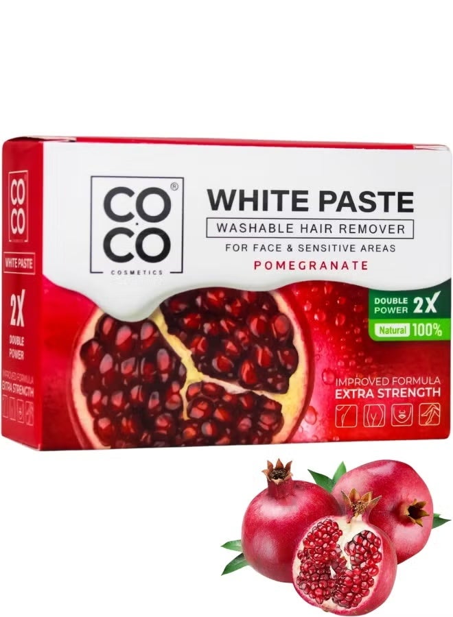 Coco Wax - Washable Hair Remover, White Paste, 100% Natural, Enhanced Formula with 2x Extra Strength - For Face & Sensitive Areas - Image 3