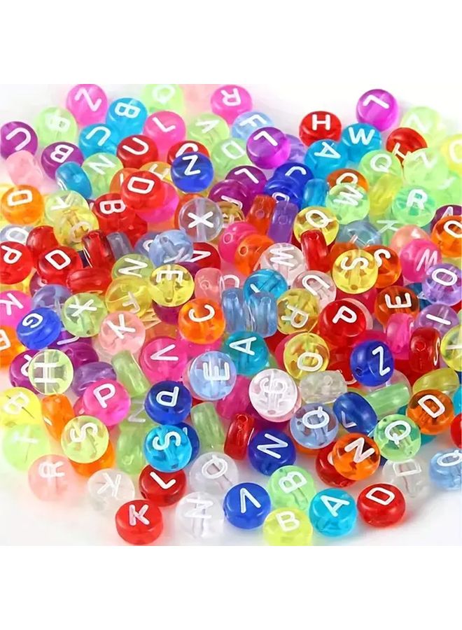 450pcs Orange Acrylic Letter Beads For DIY Handmade Craft Projects - Image 3