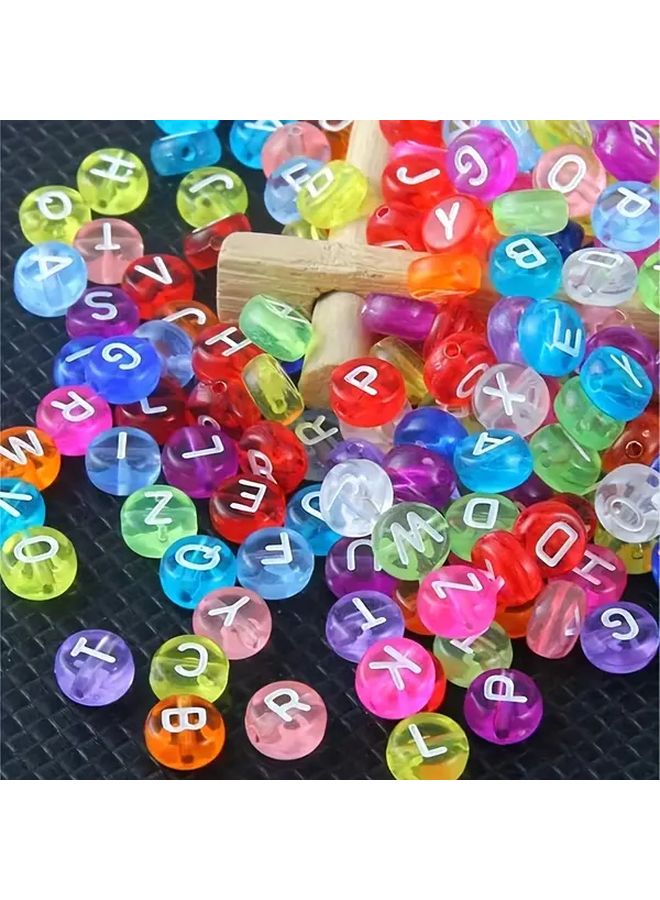 450pcs Orange Acrylic Letter Beads For DIY Handmade Craft Projects - Image 2