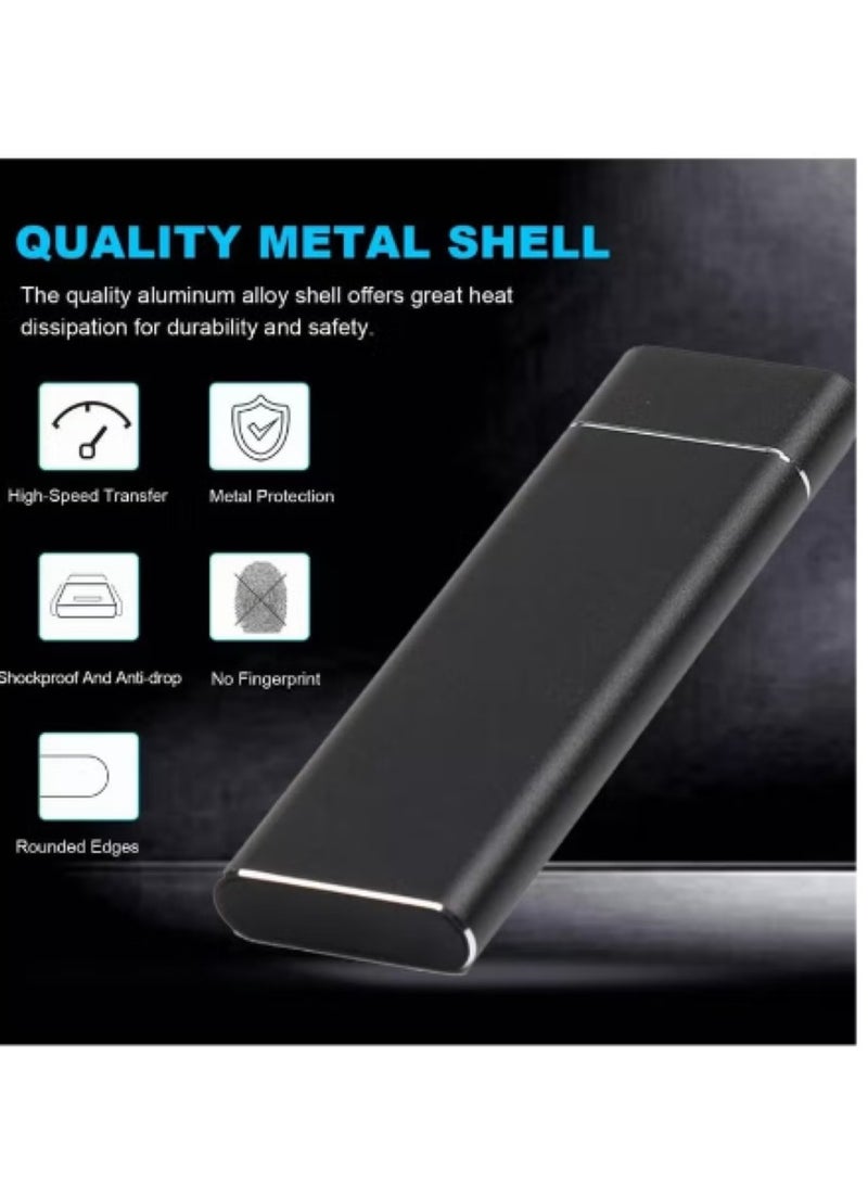 محرك أقراص صلبة خارجي محمول سعة 2 تيرابايت، محركات أقراص صلبة صغيرة SSD، محركات أقراص خارجية ذات حالة صلبة، محرك نسخ احتياطي للكمبيوتر، يدعم USB 3.1 إلى Type-C لنقل بيانات التخزين لأجهزة الكمبيوتر ا - Image 5