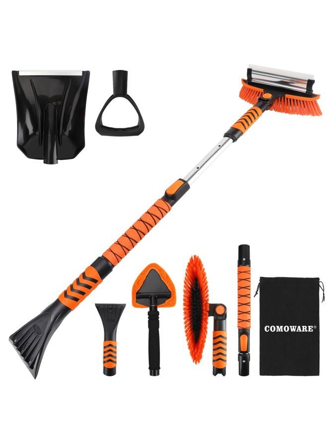 COMOWARE Extendable Ice Scraper Snow Brush for Car - Image 1