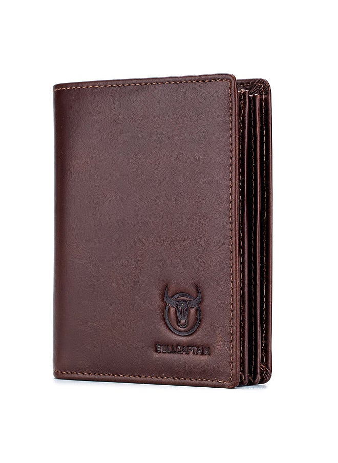 BULLCAPTAIN - Leather Wallet Large Capacity Wallet Credit Card Holder for Men with 15 Card Slots - Image 1
