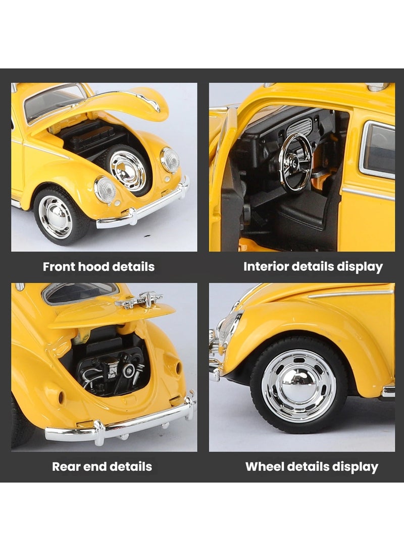 general 1:32 Beetle alloy car model with opening doors retro wind-up office ornament exquisite desktop accessory to enhance style - Image 3