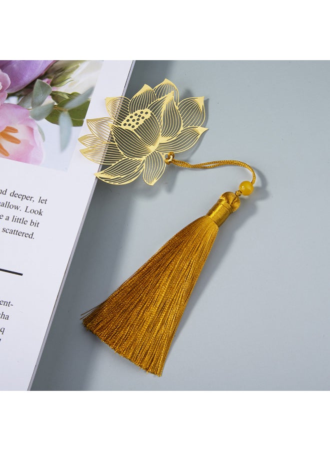 HELPS Creative Stationery Hollow Metal Bookmark Crafts Wenchuang Small Fresh Yellow Bookmark Exquisite Gift For Students - Image 1