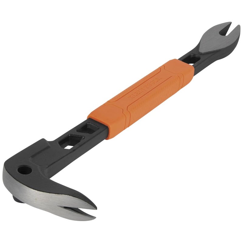 Klein Tools 66093 Nail Puller with Integrated Dimpler, Heavy-Duty Carbon Steel Cats Paw Pry Bar, 12-Inch - Image 1