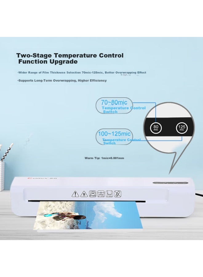 Comix Laminator, Home Use, For Photos, A4 Office Doents, Laminating/overlamining/covering, Quick Heating, Two Temperature Settings, F9015b - Image 1