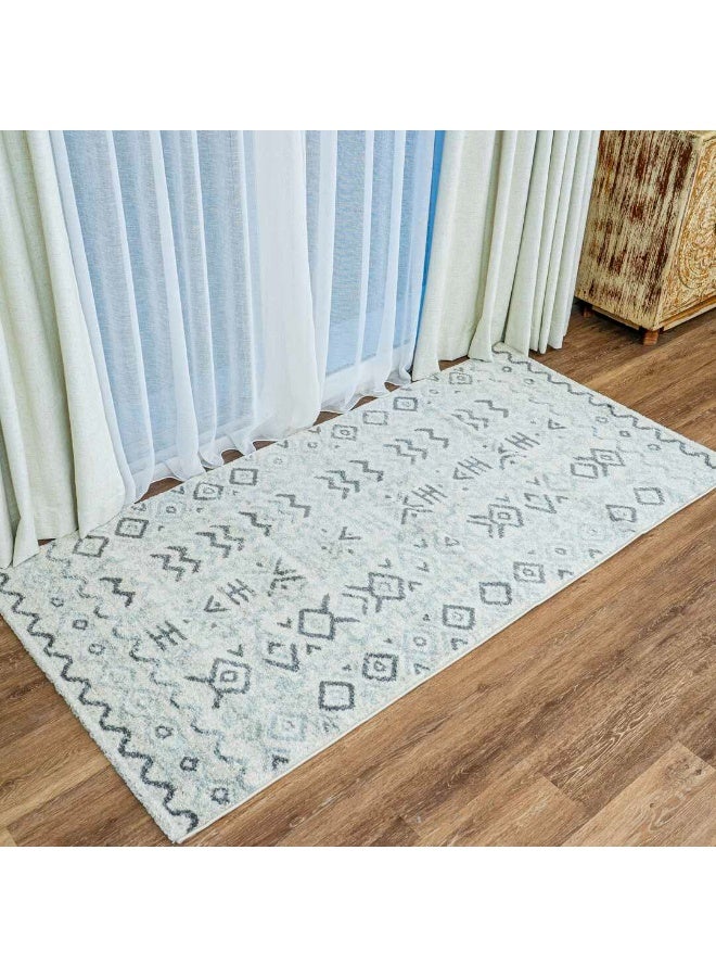 Handpicked Furniture Vintage Grey Rug, Ultra Soft Area Carpets For Bed Room, Living Room, And Dining Room, Antislip Floor Carpets, Easy To Clean, Made In Turkey, Polypropylene, Rectangle - Image 2