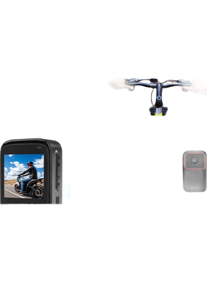 Mountain Dog Shangou G21 Thumb Action Camera, Motorcycle Dash Cam Helmet Chest 360 Cycling Fishing Pre-Recorded Bicycle Waterproof Ultra-Clear Anti-Shake Touchscreen Vlog Camera - Image 2