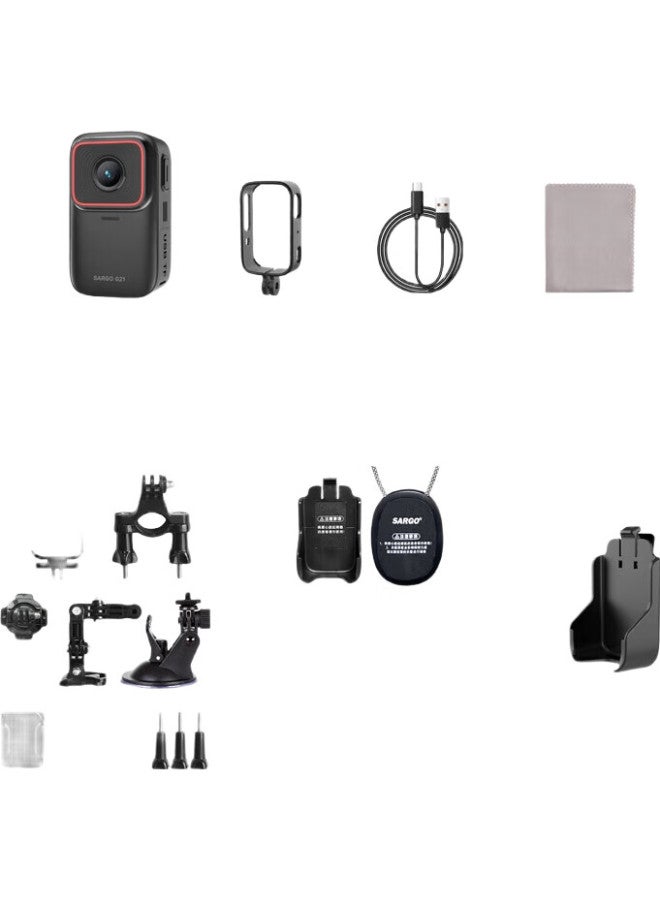 Mountain Dog Shangou G21 Thumb Action Camera, Motorcycle Dash Cam Helmet Chest 360 Cycling Fishing Pre-Recorded Bicycle Waterproof Ultra-Clear Anti-Shake Touchscreen Vlog Camera - Image 1