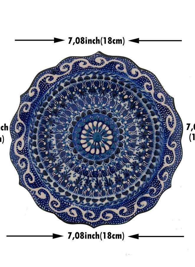 Ayennur Turkish Decorative Plate Handmade Ceramic Ornament for Home&Office Wall Decor - Image 5