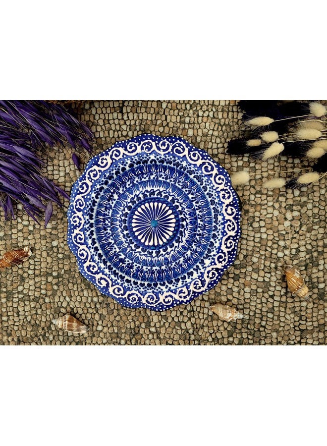 Ayennur Turkish Decorative Plate Handmade Ceramic Ornament for Home&Office Wall Decor - Image 3