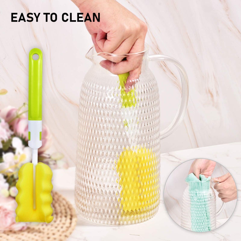 Aofmee 80oz Glass Pitcher with Lid, 2.4 Liter Water Pitcher, Glass Carafe for Cold or Hot Beverages, Sun Tea Jar, Easy Clean Heat Resistant Jug for Juice, Milk - Image 5