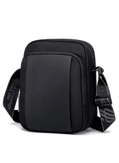 ARCTIC HUNTER Premium Unisex Sling Bag Water Resistant Polyester Cross Body Bag with Anti Theft Design for Travel Business Daily Casual K00542 Black
