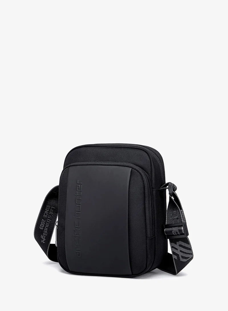 Premium Unisex Sling Bag Water Resistant Polyester Cross Body Bag with Anti Theft Design for Travel Business Daily Casual K00542 Black