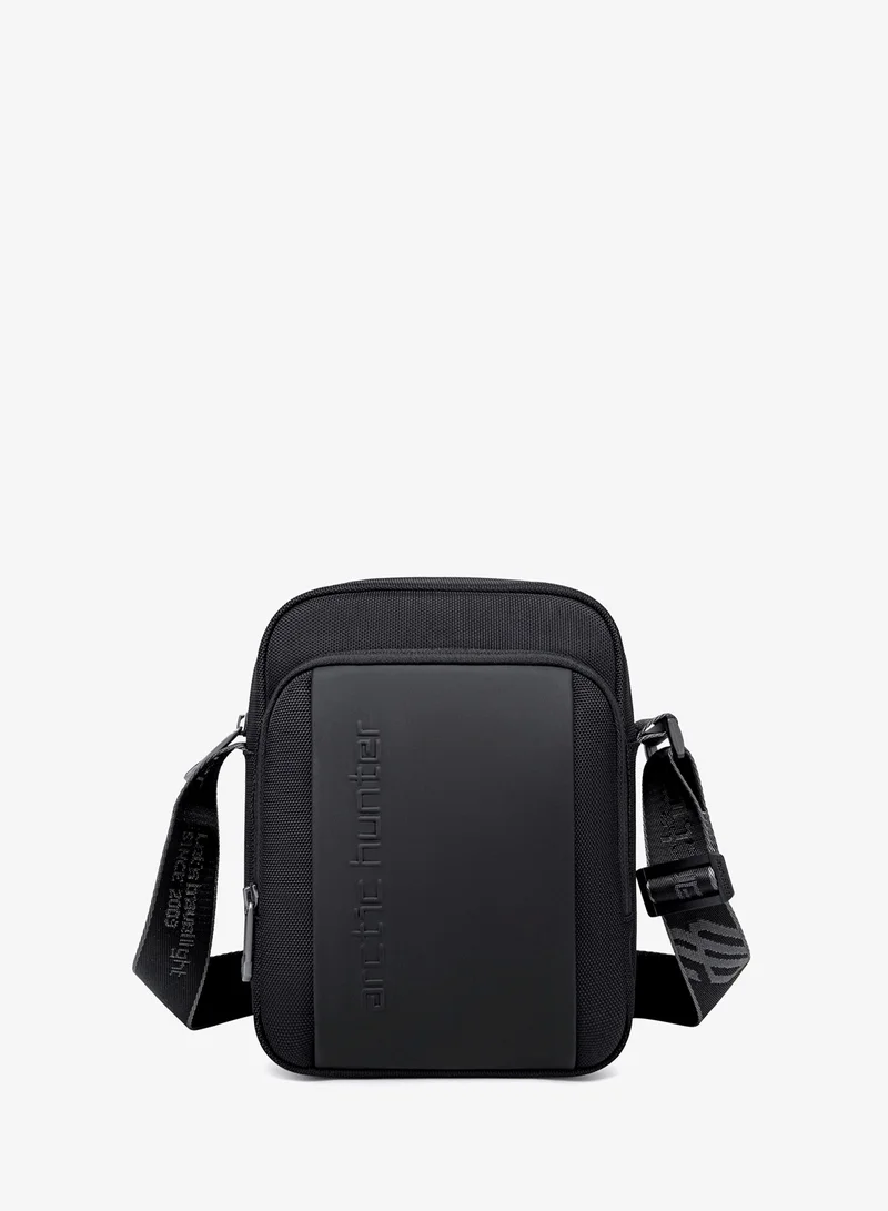 ARCTIC HUNTER Black Premium Unisex Sling Bag Water Resistant Polyester Cross Body Bag with Anti Theft Design for Travel Business Daily Casual K00542 Black  | Best Price UAE