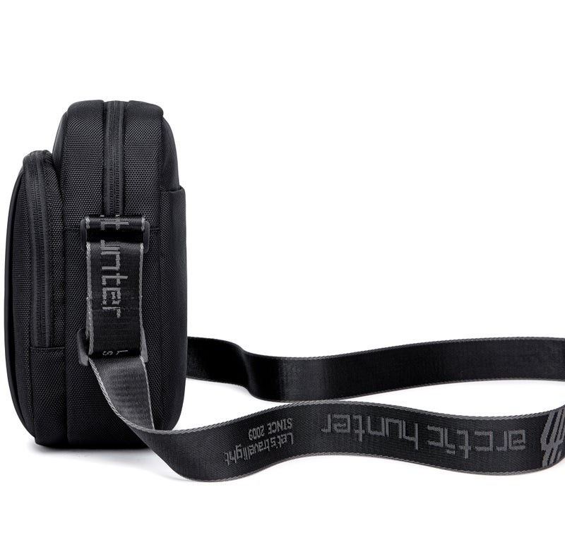 ARCTIC HUNTER Premium Unisex Sling Bag Water Resistant Polyester Cross Body Bag with Anti Theft Design for Travel Business Daily Casual K00542 Black - Image 5