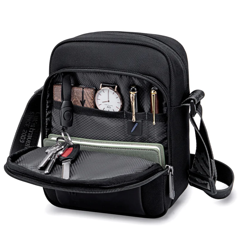 Arctic Hunter Black Premium Unisex Sling Bag Water Resistant Polyester Cross Body Bag with Anti Theft Design for Travel Business Daily Casual K00542 Black  | Best Price UAE