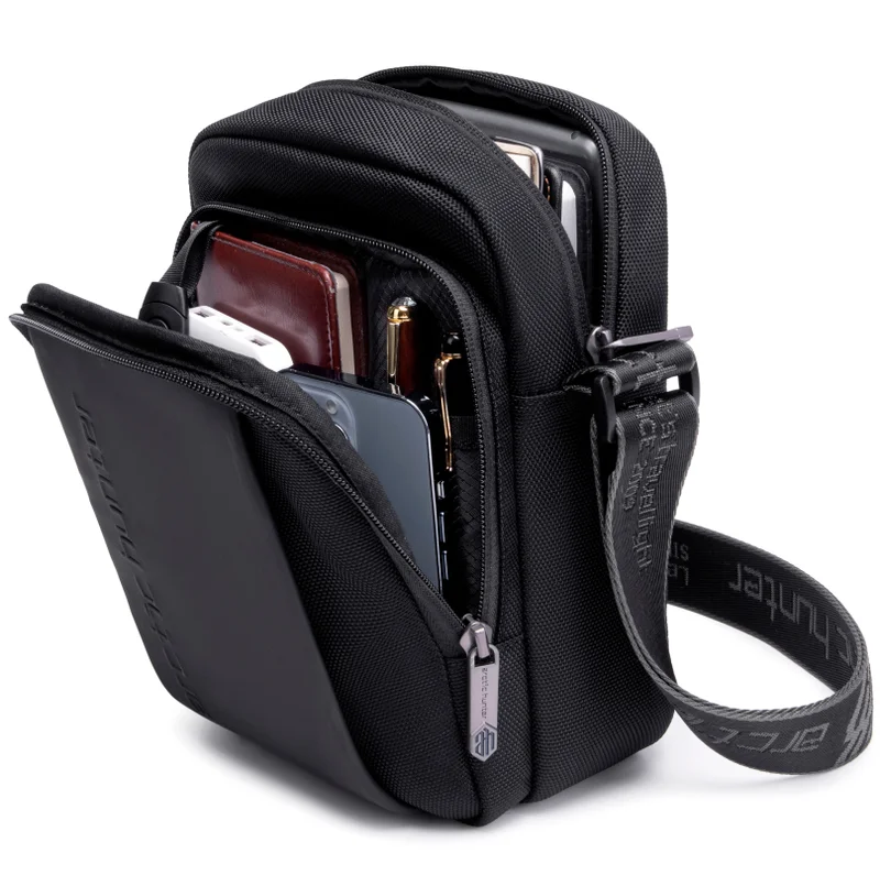 Arctic Hunter Black Premium Unisex Sling Bag Water Resistant Polyester Cross Body Bag with Anti Theft Design for Travel Business Daily Casual K00542 Black  | Best Price UAE