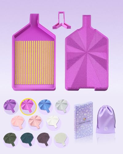 Forever young Silky Diamond Painting Tray with Lid Diamond Painting Accessories Diamond Art Tray with Prismatic Shine Lid Diamond Art Accessories and Tools Silky Grape - Image 1