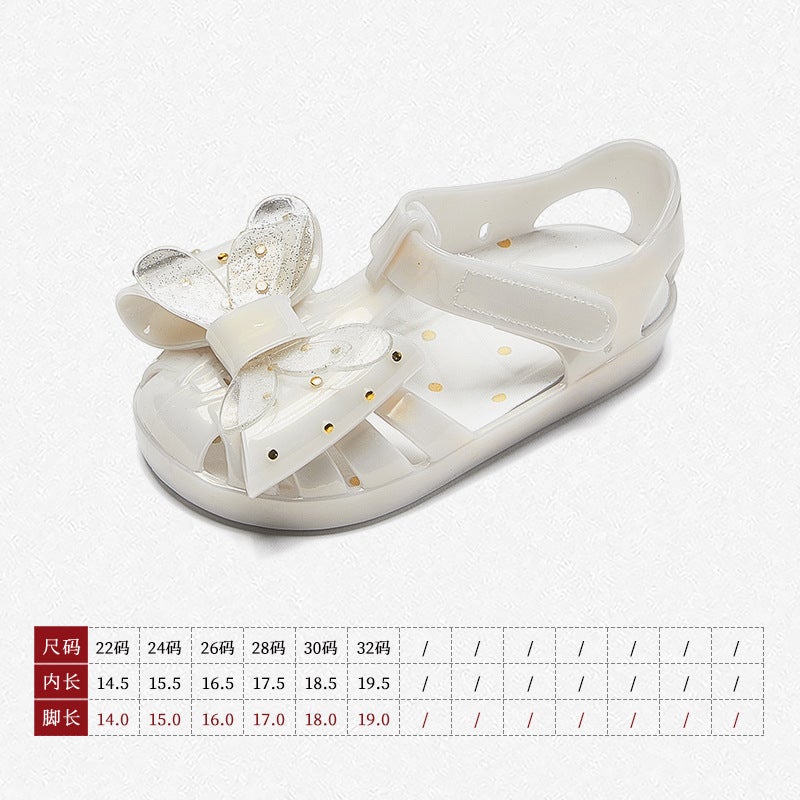 Snafi Girls Sandals Beach Shoes 2025 Girls Dopamine Soft Sole Anti-Slip Baby Jelly Shoes - Image 1