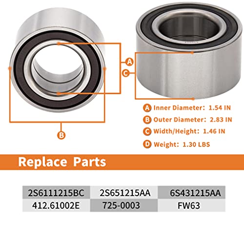 SimpliAuto Pair 510056 Front Wheel Bearing and Hub Compatible with Ford Focus 2000 2011, Fiesta 2011 2012 2013, Mazda 2 2011 2012 2013 - Image 5