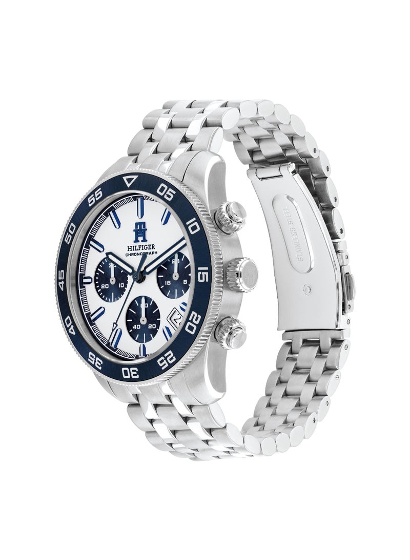 TOMMY HILFIGER ROUND CHRONOGRAPH MEN'S WHITE CASE WATCH - 1792157 - Image 1