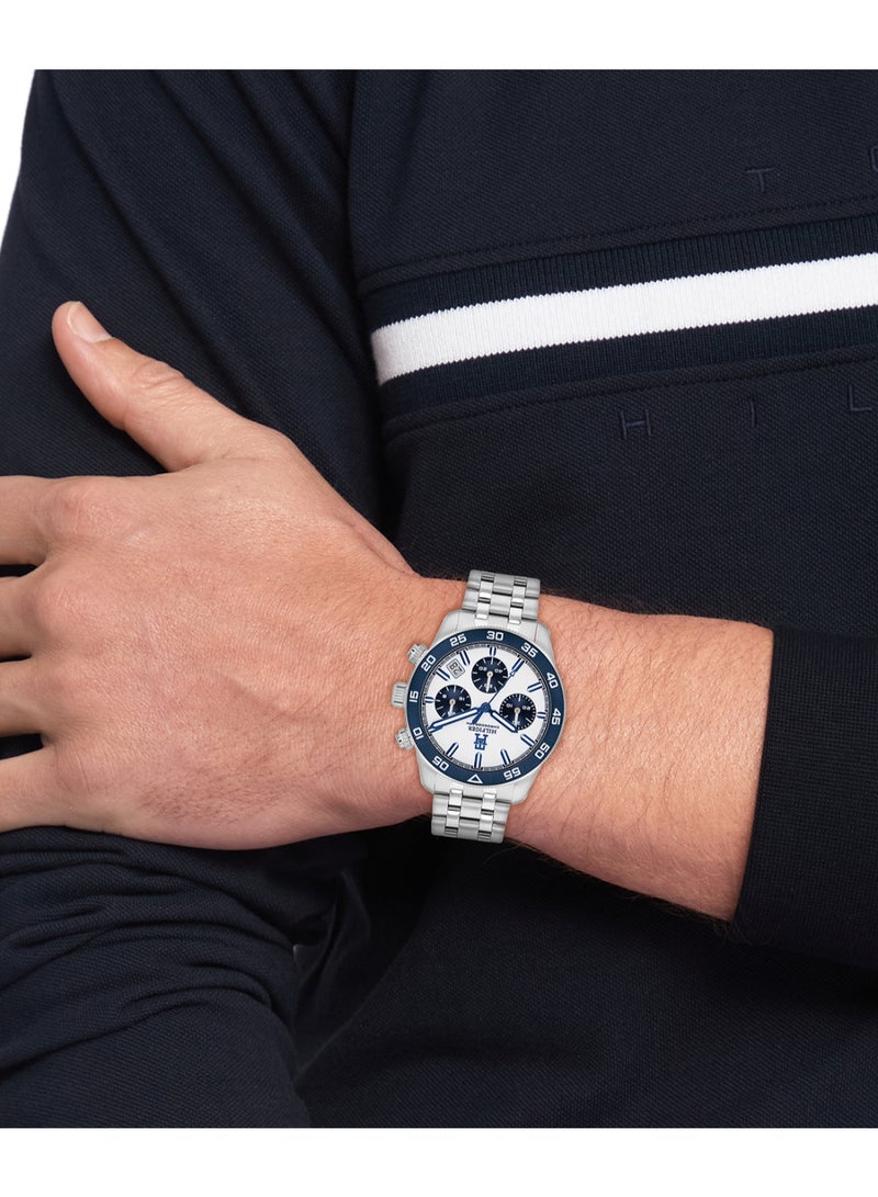 TOMMY HILFIGER ROUND CHRONOGRAPH MEN'S WHITE CASE WATCH - 1792157 - Image 4
