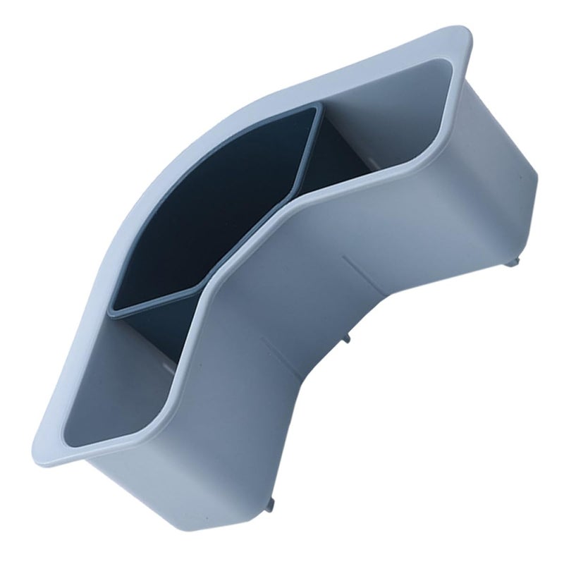 Blue Triangle Sink Strainer Organizer with Suction Cup Food Catcher Rack Drainage Holder - Image 2