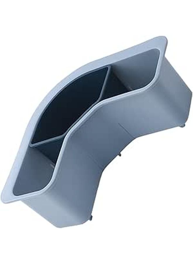 Blue Triangle Sink Strainer Organizer with Suction Cup Food Catcher Rack Drainage Holder - Image 1