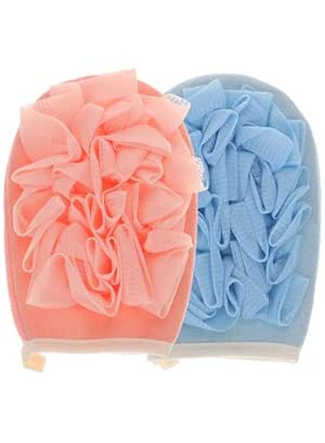 2pcs Dual Sided Exfoliating Bath Mitts for Deep Cleansing and Dead Skin Removal - Image 1
