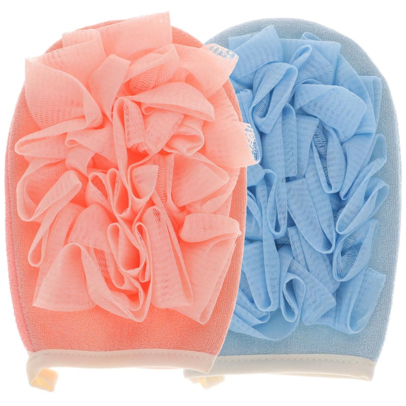 2pcs Dual Sided Exfoliating Bath Mitts for Deep Cleansing and Dead Skin Removal - Image 2