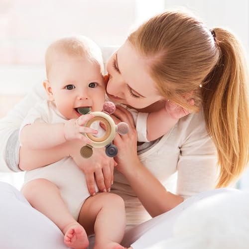 TOHIBEE Baby Teething Toys for 0-6 6-12 Months, BPA Free Teether Sensory Toys for Babies 0 3 6 9 12 18 Months, Newborn Infant Toys Gifts for 1 One Year Old Baby Boys Girls - Image 5