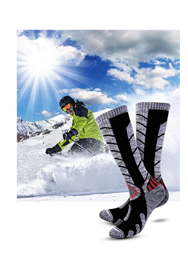 Generic 2Pairs Knee High Compression Socks Sports Comfortable Socks Fit Athletic Ski Socks, Snowboarding Socks, Skiing Calf Socks, Winter Long Socks for Women Men Sport Running Travel  - Image 5