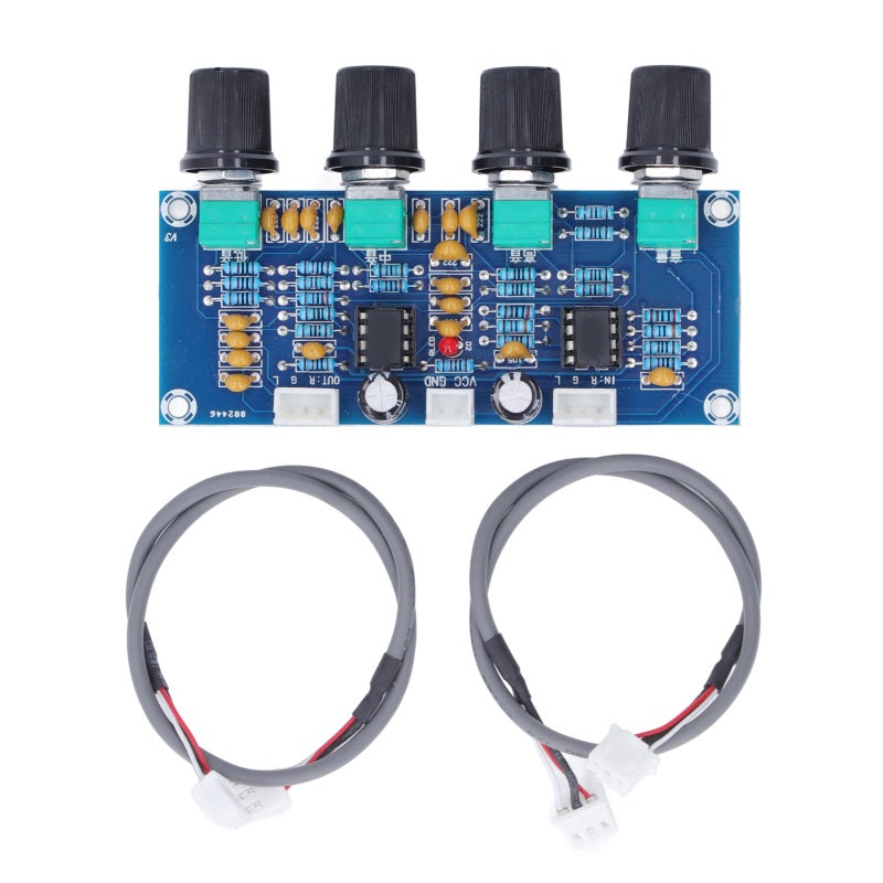 Dual Channel Preamplifier Board: DC 12V-24V Stable Performance - NE5532 Chip High Efficiency Preamp Module for DIY Audio Projects & Digital Amplifier Matching - Image 1