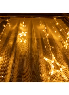 AWQ AWQ 12 Stars 138 LEDs Fairy Lights Star String Curtain Lights Star 8 Modes for Christmas Wedding Home Garden Bedroom Indoor Outdoor Decor  - Image 2