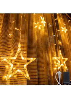 AWQ AWQ 12 Stars 138 LEDs Fairy Lights Star String Curtain Lights Star 8 Modes for Christmas Wedding Home Garden Bedroom Indoor Outdoor Decor  - Image 1