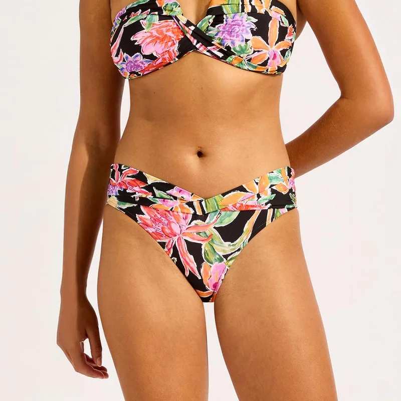 SEAFOLLY Hothouse Flowers Twist Band Mini Hipster Bikini Bottom - Women