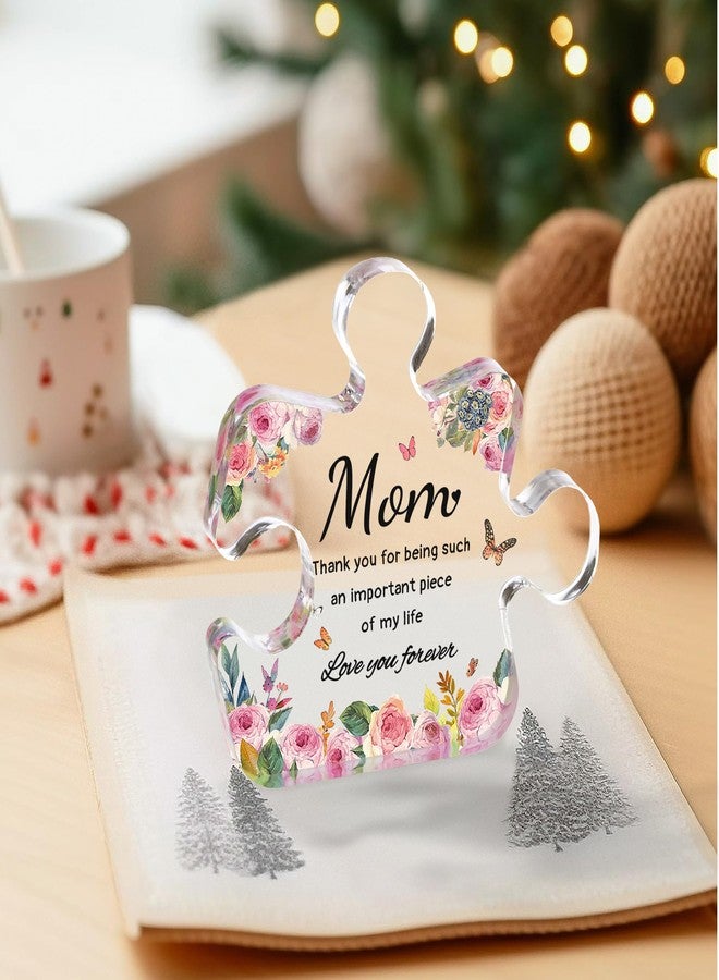 TEHIBIEN Gift for Mom Unique Acrylic Block Puzzle Plaque 4.9"×4.6" - Ideal Mother's Day Christmas Birthday Present from Daughter Son, Mom-Heartwarming Desk Decoration - Image 5