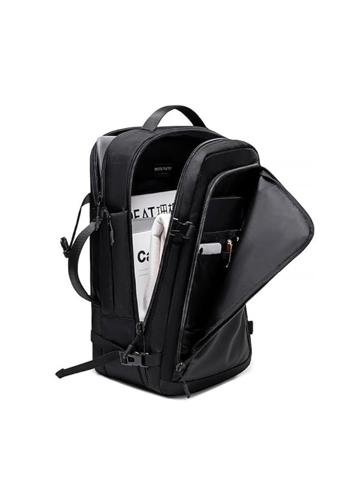 أركتيك هانتر شنطة ظهر للاب توب B00187 مقاومة للماء مقاس 15.6 بوصة مع منفذ شحن USB للرجال والنساء - اسود، من اركتيك. هانتر، 18 - Image 3