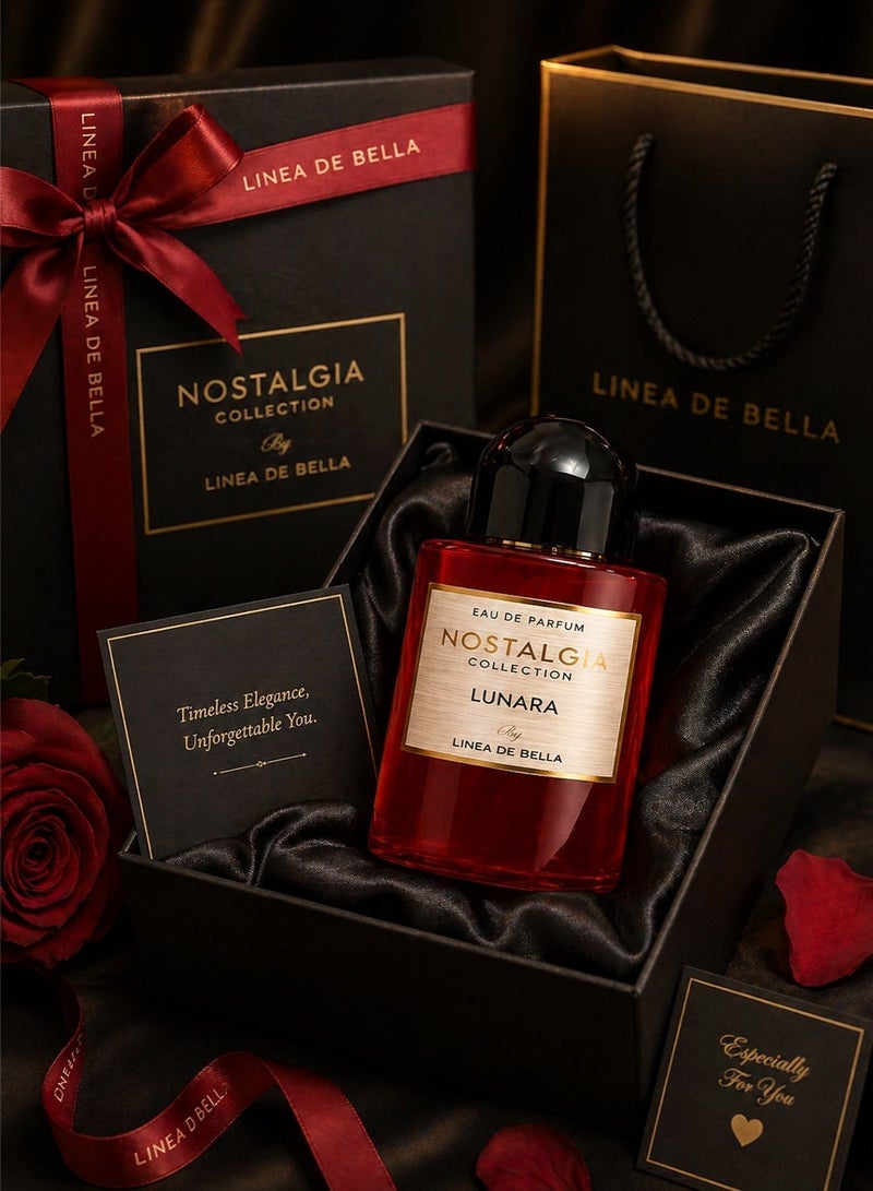 Linea De Bella Nostalgia Lunara Women’s Eau de Parfum 100ml | Long Lasting Floral Fruity Amber Perfume with Rose, Peach & Sandalwood | Linea De Bella - Image 4