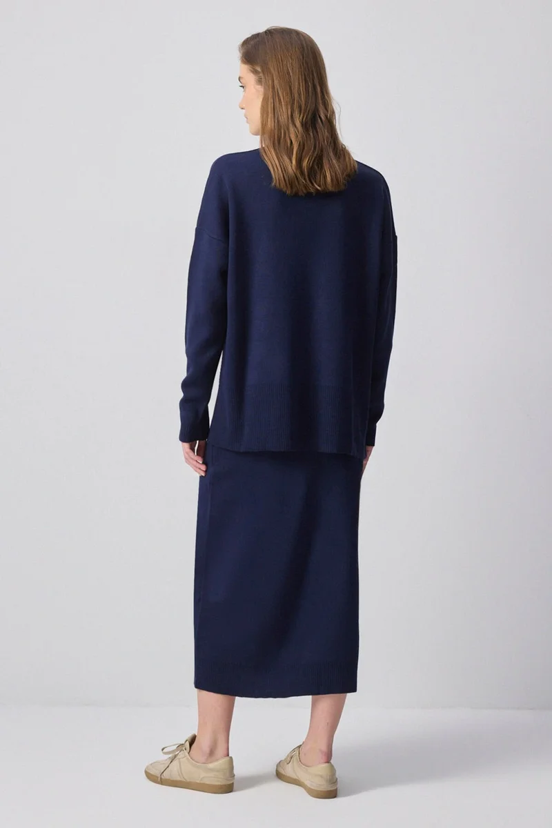 Touche Prive Pocket Tunic Skirt Knitwear Set