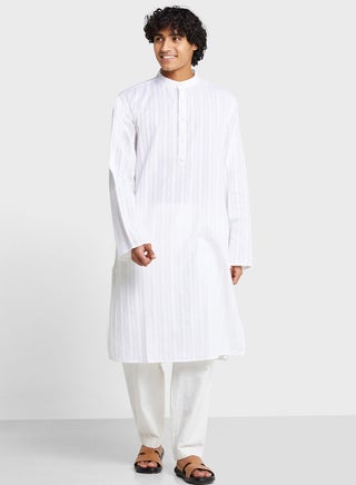 Mandarin Collar Long Kurta