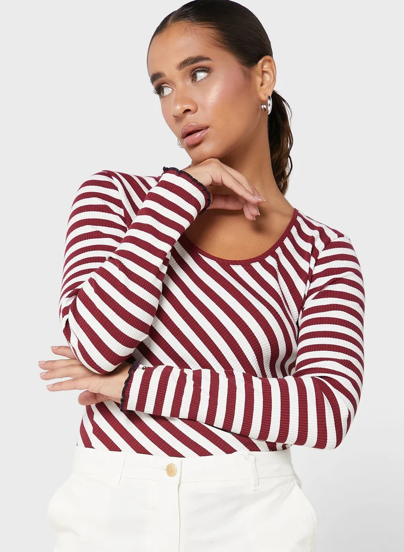 TOMMY HILFIGER Scoop Neck Printed Sweater