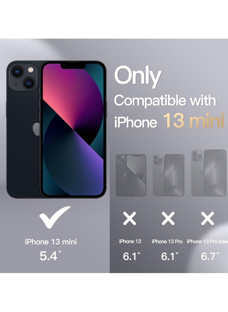 دوسالا جراب iPhone 13 Mini، جراب هاتف من السيليكون السائل لهاتف iPhone 13 Mini مقاس 5.4 بوصة، غطاء واقٍ ناعم حريري ملون (أسود) - Image 2