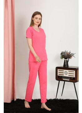 Women's Short Sleeve Cotton Combed Pajama Set Fuchsia 4213 - pzsku/Z69368C7124125896A239Z/45/_/1724296507/9429331e-3841-4162-8d4d-da1fe00333de