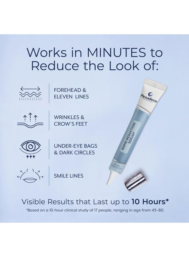 Plexaderm Rapid Reduction Eye Serum - Advanced Formula Anti Aging Visibly Reduces Under-Eye Bags, Wrinkles, Dark Circles, Fine Lines & Crow's Feet Instantly Instant Wrinkle Remover for Face - Image 3