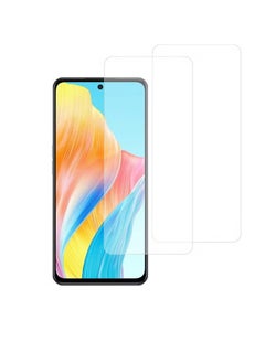 Generic 2 Pack OPPO A58 4G Screen Protector with Glass Tempered Bubble Free with Anti-Scratch with Anti-Fingerprint with 9H Hardness 2.5D Curved Edge Screen Protection For OPPO A58 4G  - Image 1